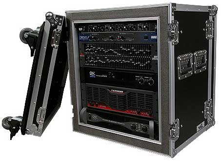 12U shockmount amp rack case